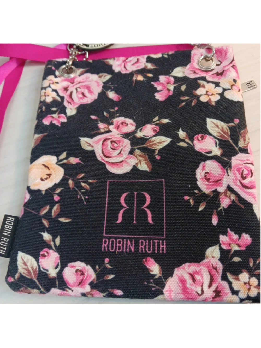 Robin Ruth Womens Small Cross Body Shoulder Purse/Handbag FLORIDA Black
